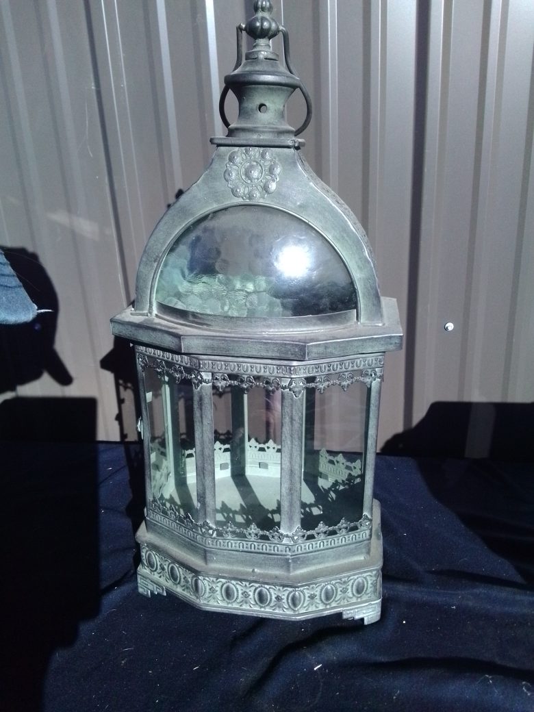 Vintage Green Metal Lantern