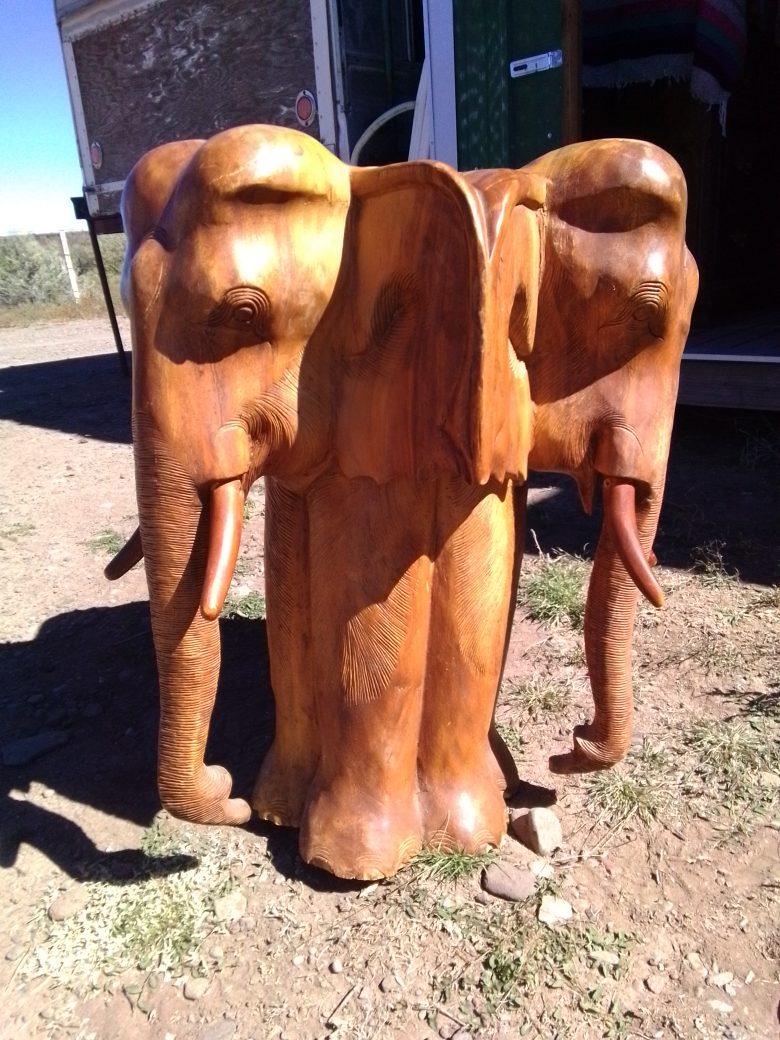 Elephant Carved Table
